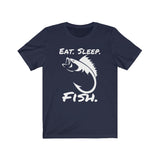 Eat Sleep Fish -- White logo
