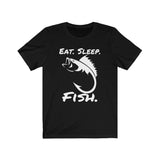 Eat Sleep Fish -- White logo